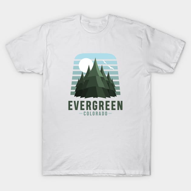 Evergreen, Colorado design T-Shirt by DavidSpeedDesign